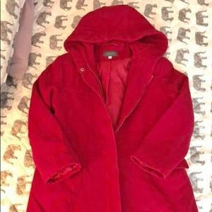 Womens red winter coat